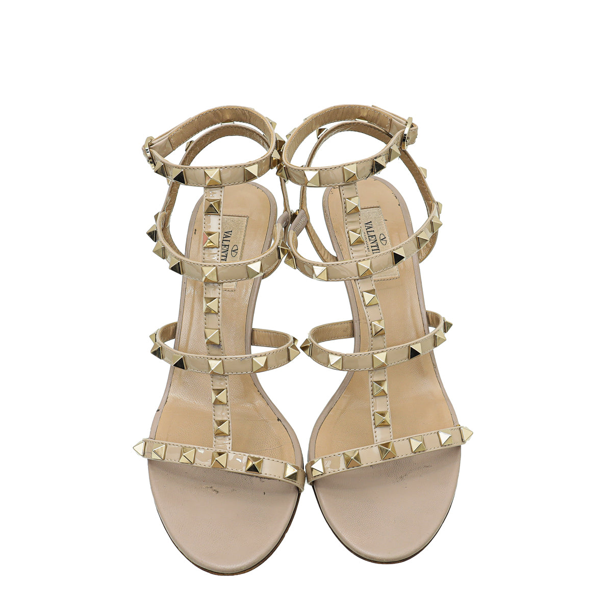 Valentino Nude Rockstud Caged Sandal 37.5