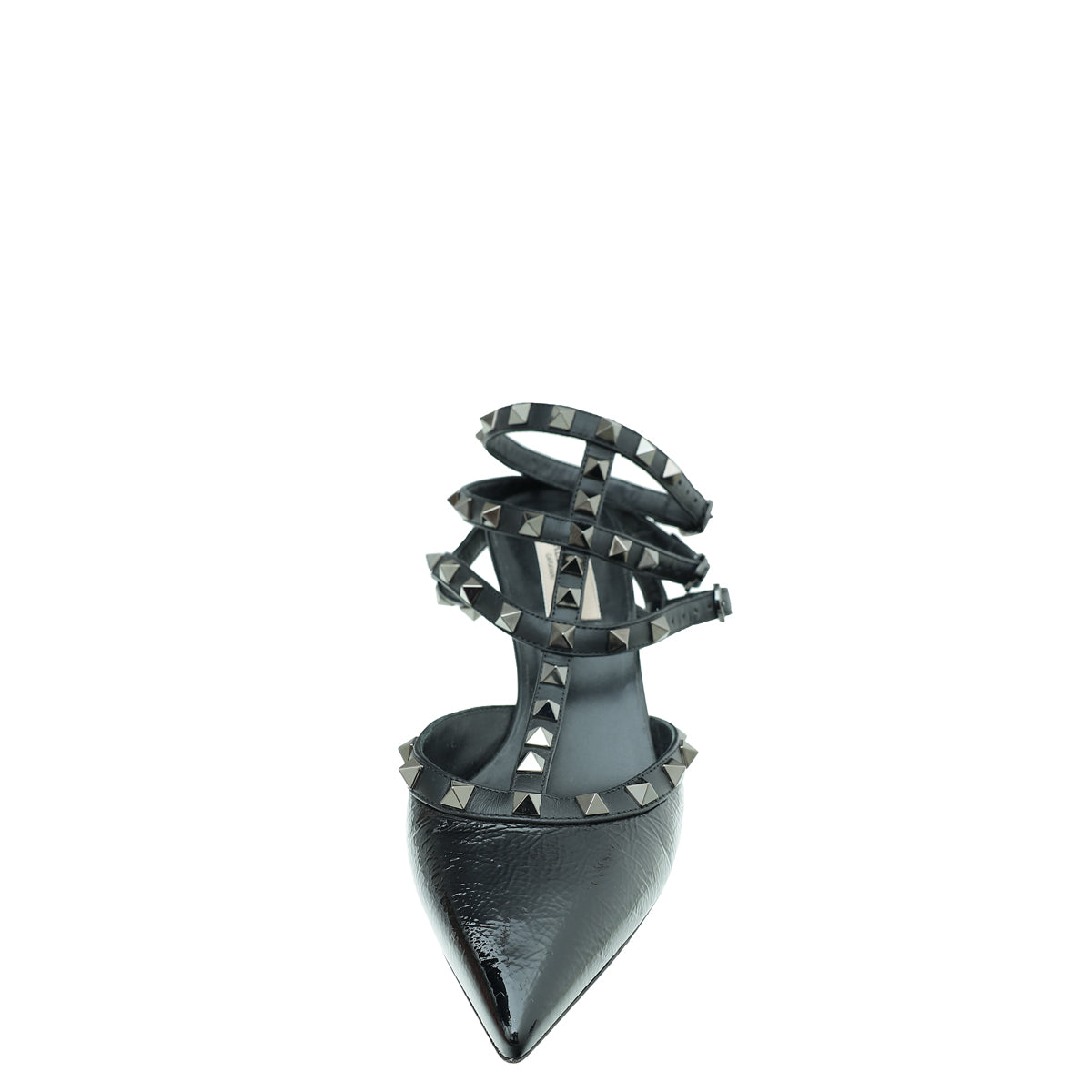 Valentino Black Rockstud Caged Pump 37-Valentino-THE CLOSET