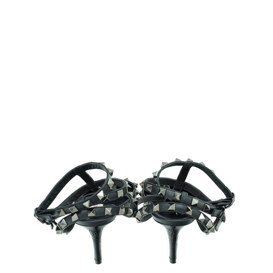 Valentino Black Rockstud Caged Pump 37