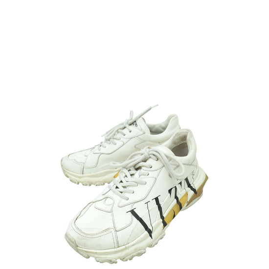 Valentino White VLTN Logo Trainer Sneaker 37