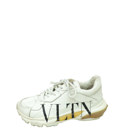 Valentino White VLTN Logo Trainer Sneaker 37