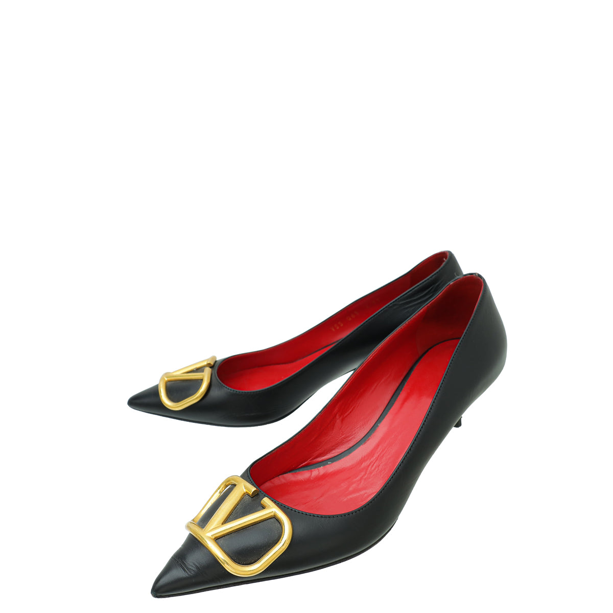 Valentino Black Vlogo Pump 37-Valentino-THE CLOSET