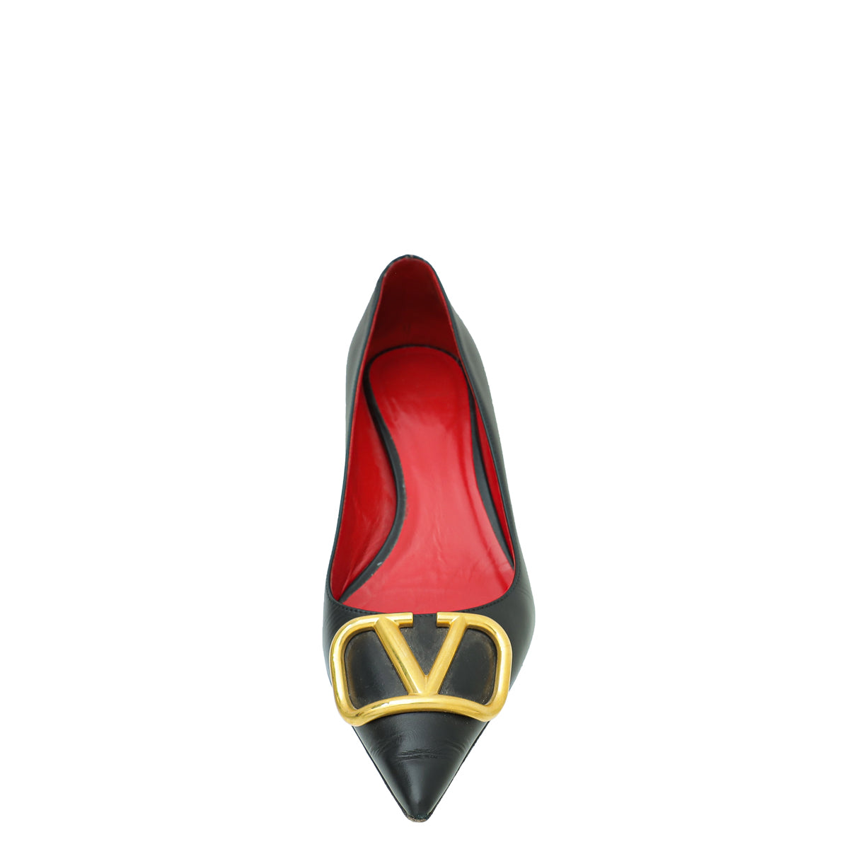 Valentino Black Vlogo Pump 37-Valentino-THE CLOSET