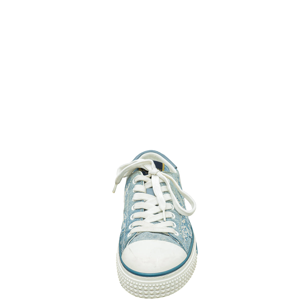 Valentino Bicolor Denim Butterfly Embroidered Sneakers 37-Valentino-THE CLOSET
