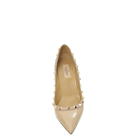 Valentino Beige Rockstud Pumps 38.5