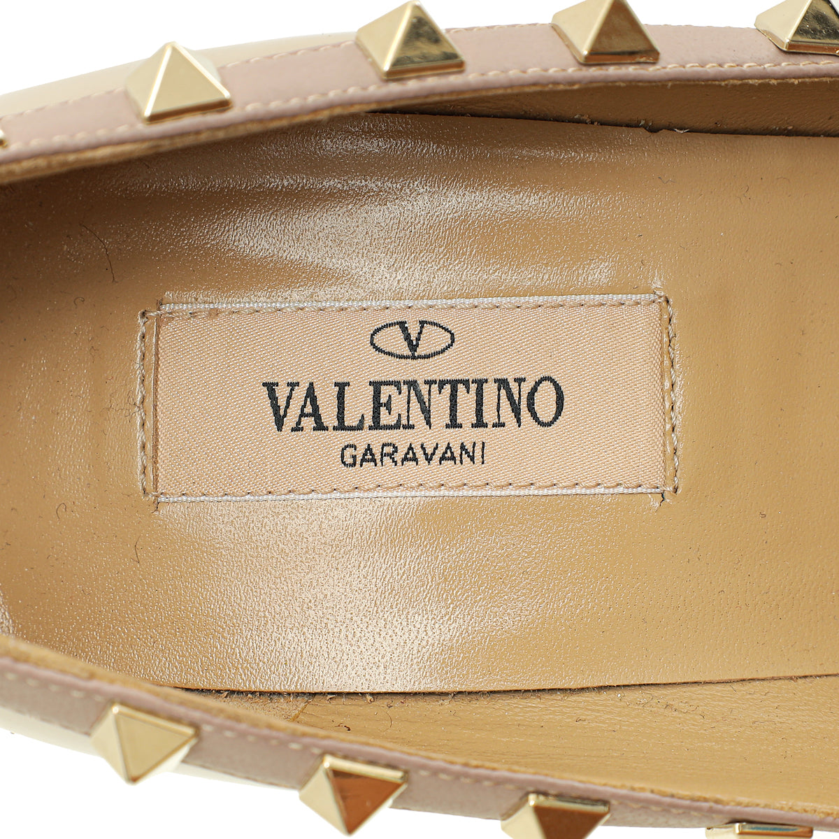 Valentino Beige Rockstud Pumps 38.5