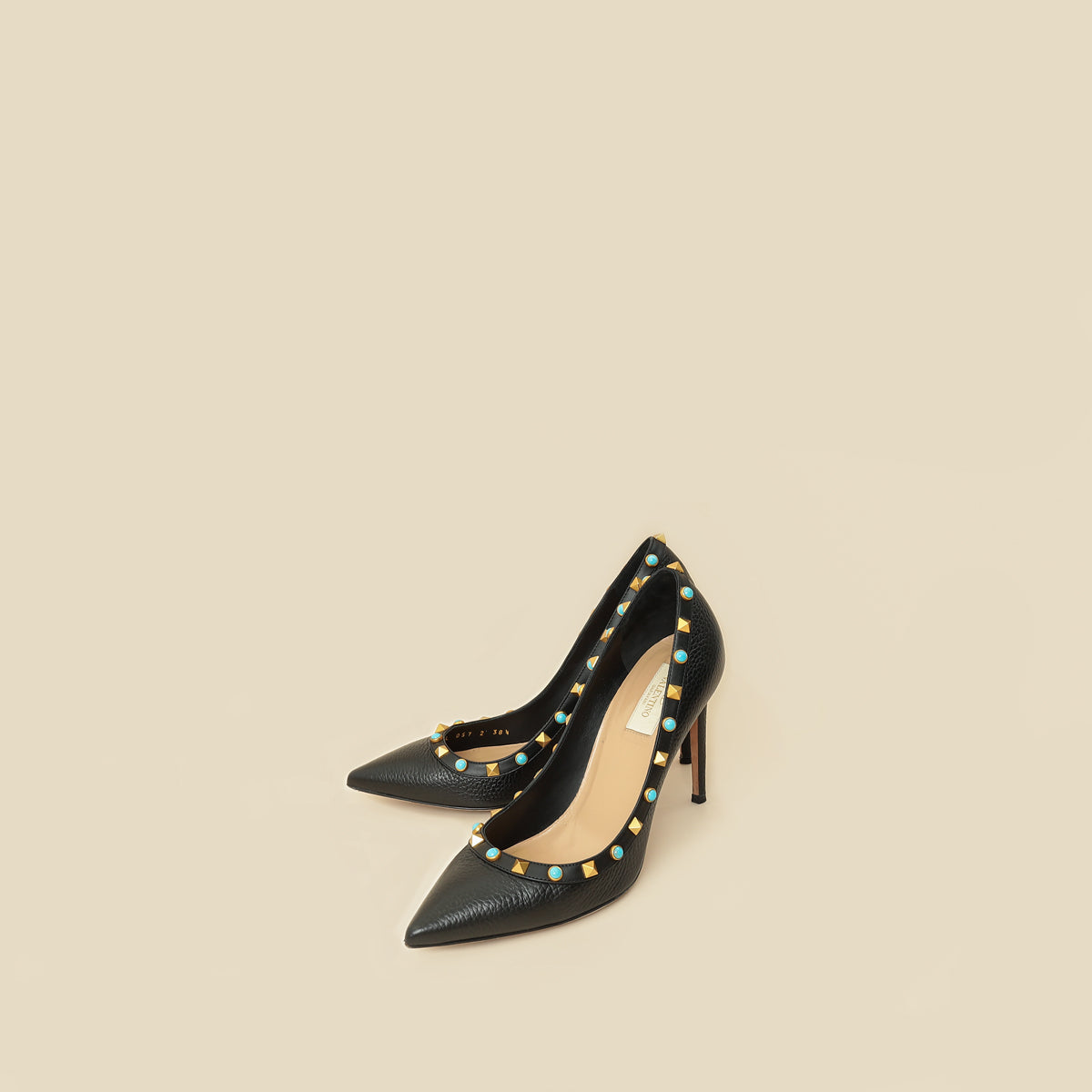 Valentino Rockstud Rolling Pumps 38.5-Valentino-THE CLOSET