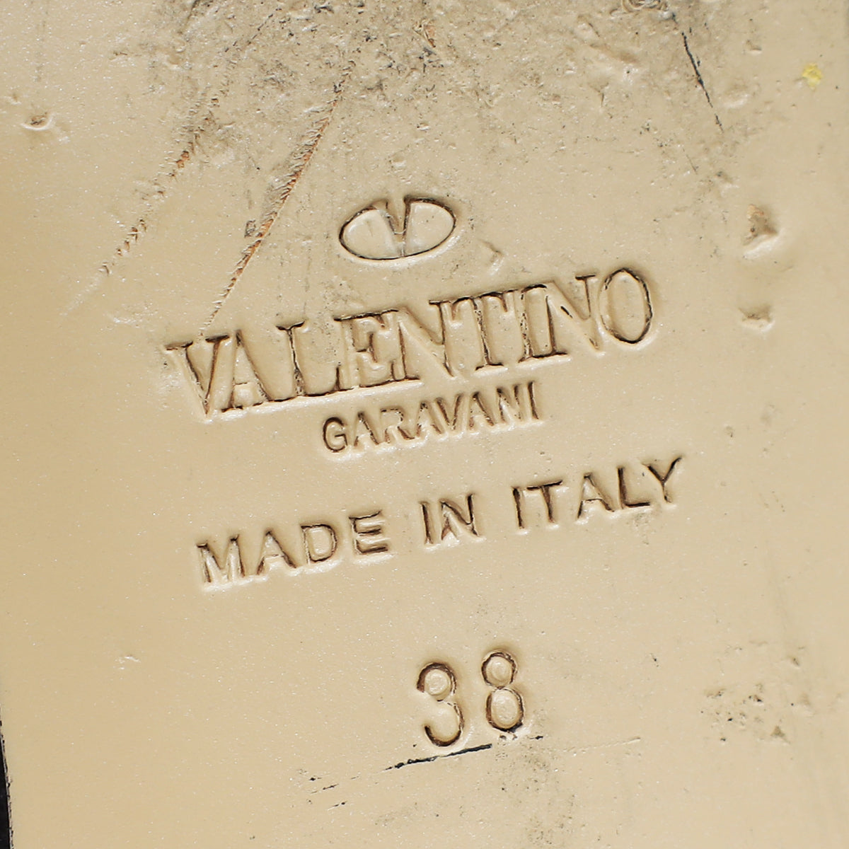 Valentino Black Rockstud Ankle Strap Flat Sandal 38