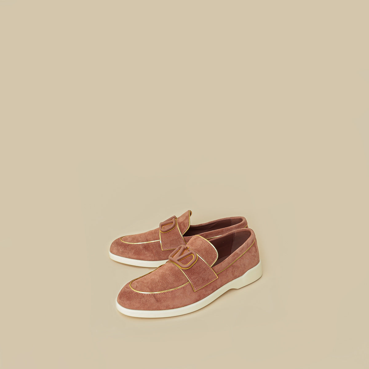 Valentino Pinkish Brown Leisure Flows Split Loafer 38-Valentino-THE CLOSET