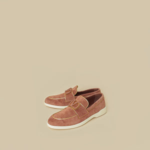 Valentino Pinkish Brown Leisure Flows Split Loafer 38