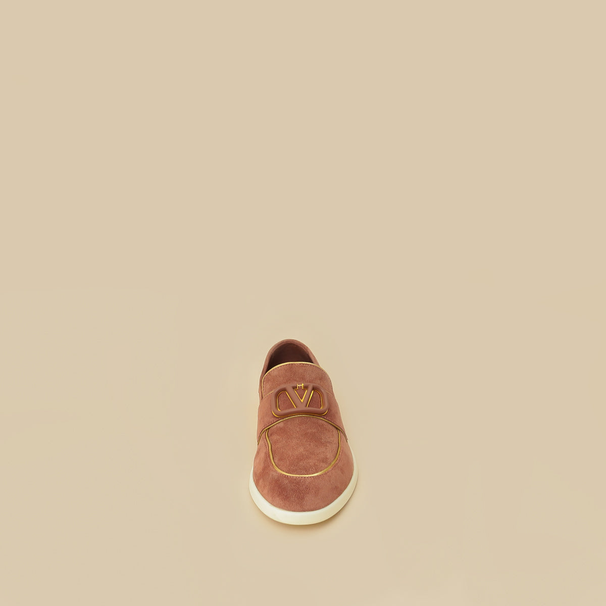 Valentino Pinkish Brown Leisure Flows Split Loafer 38-Valentino-THE CLOSET