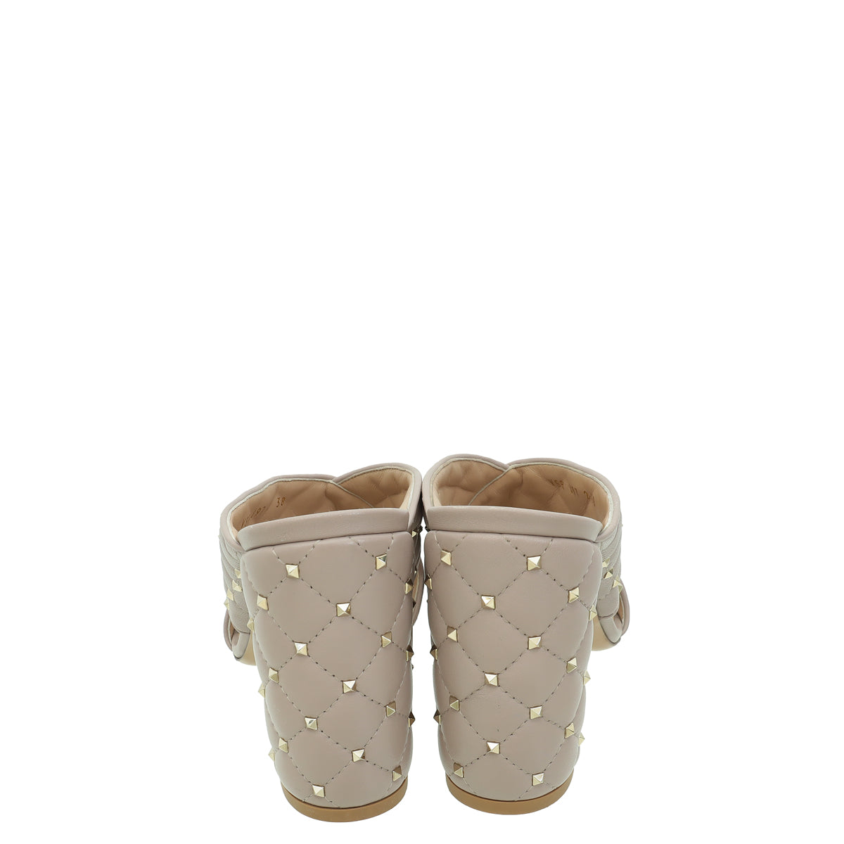 Valentino Poudre Spike Rockstud Crisscross Mules 38