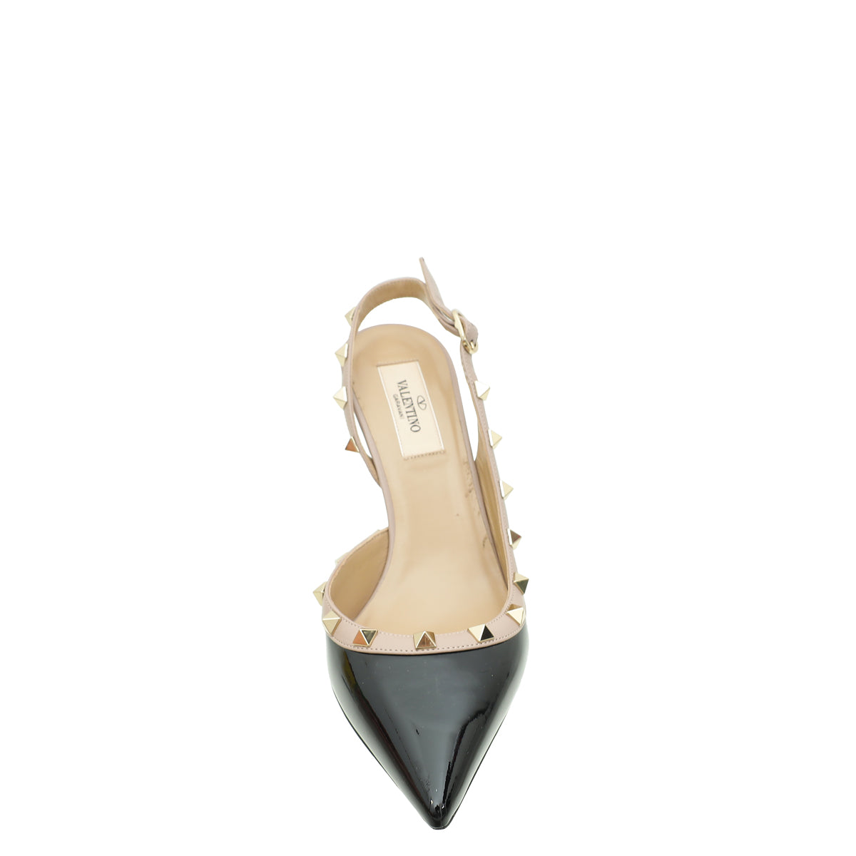 Valentino Bicolor Rockstud Slingback Pump 38-Valentino-THE CLOSET