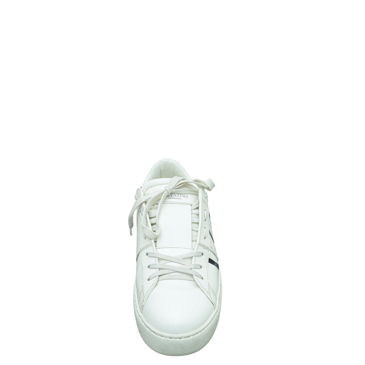Valentino White VLTN Logo Print Open Sneaker 39-Valentino-THE CLOSET