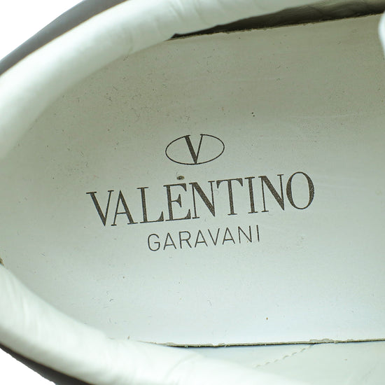 Valentino White VLTN Logo Print Open Sneaker 39