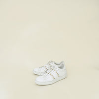 Valentino White Open Rockstud Sneakers 39