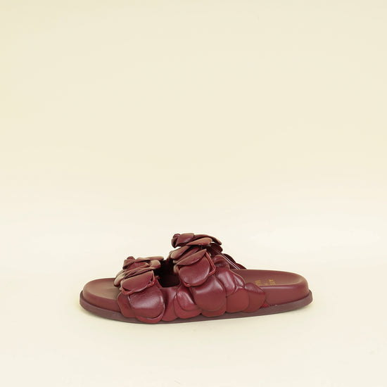 Valentino Burgundy Atelier 03 Rose Edition Flat Sandals 39