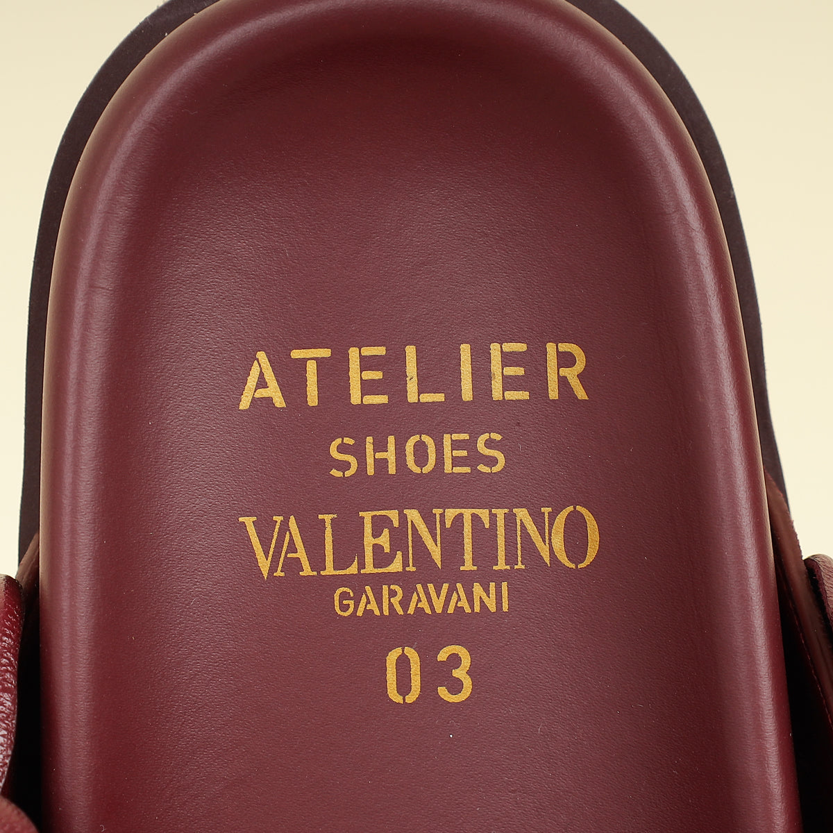 Valentino Burgundy Atelier 03 Rose Edition Flat Sandals 39