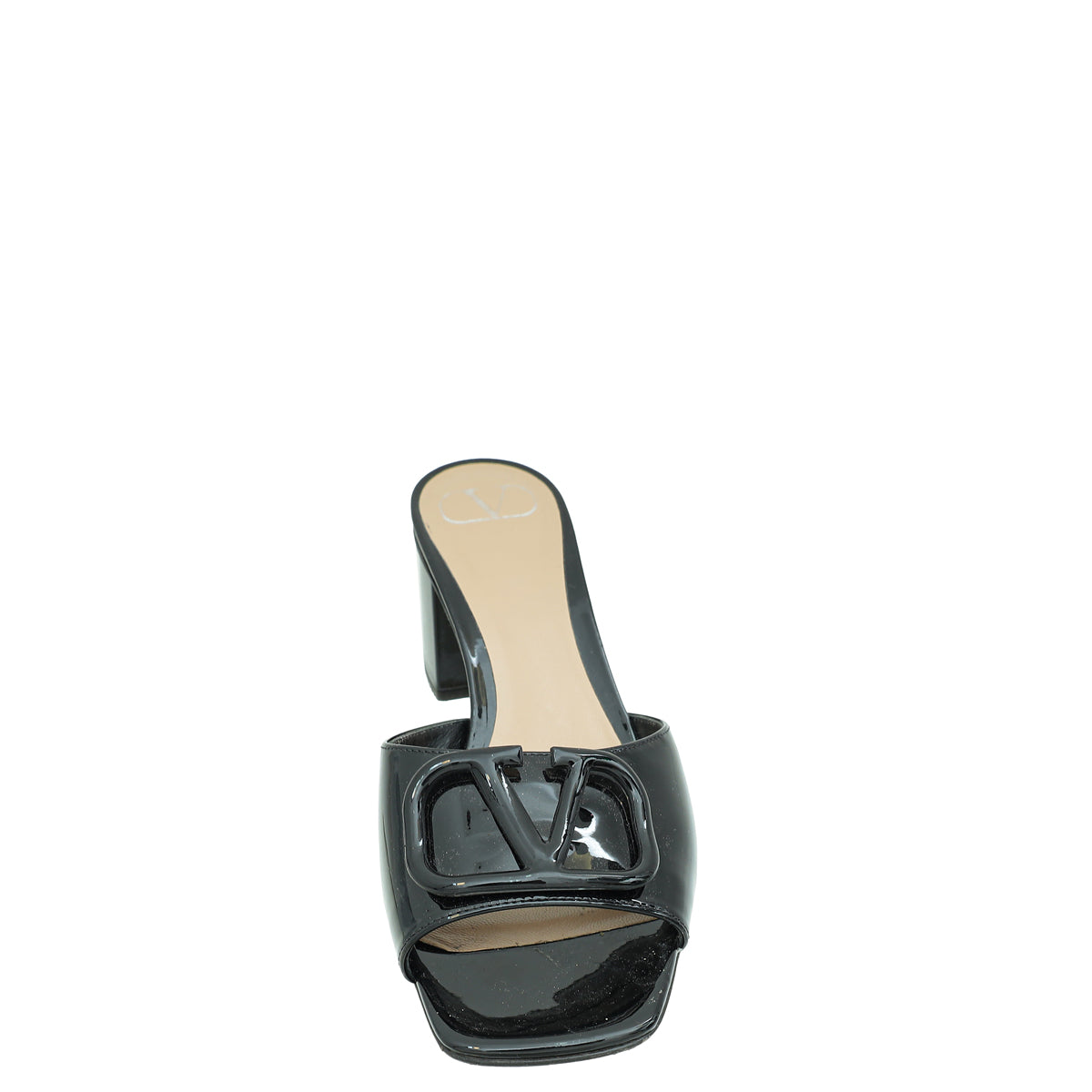Valentino Black VLogo Signature Slide Sandals 39