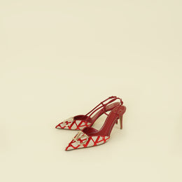 Valentino Bicolor VLogo Iconographe Slingback Pumps 39