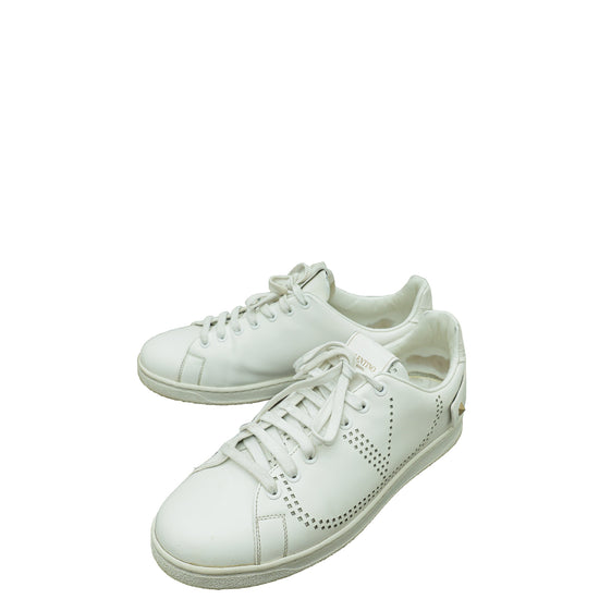 Valentino White Rockstud Backnet Sneaker 40.5