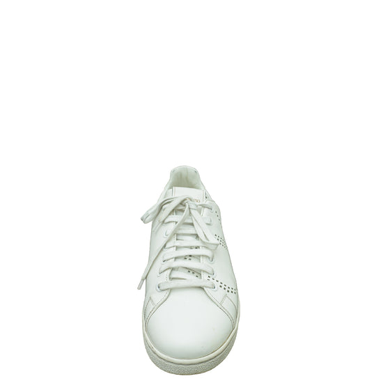 Valentino White Rockstud Backnet Sneaker 40.5