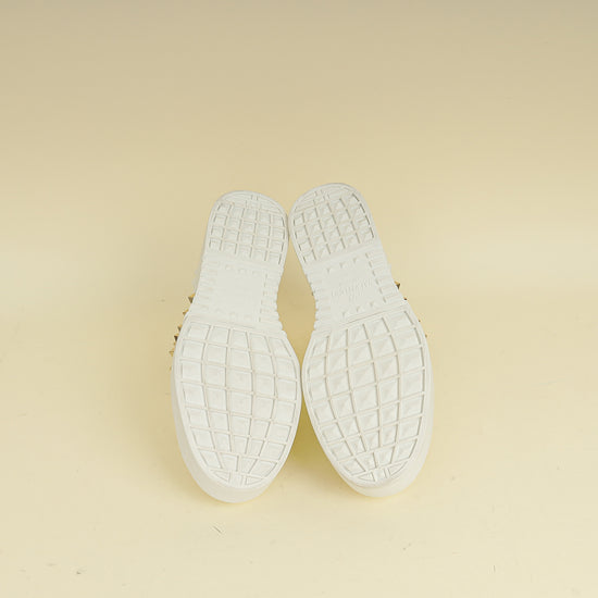 Valentino White Open Flatform Rockstud Untitled Sneaker 40.5