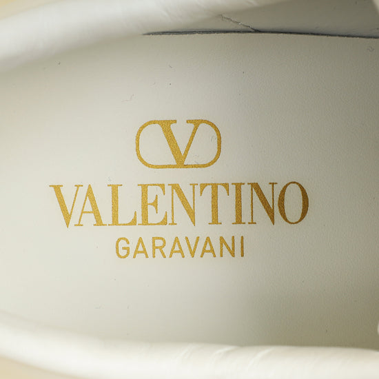 Valentino White Open Flatform Rockstud Untitled Sneaker 40.5