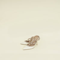 Valentino Creme Rockstud Caged Ankle Strap Pump 40