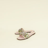 Valentino Multicolor VLogo Sequins Flats Slides 40