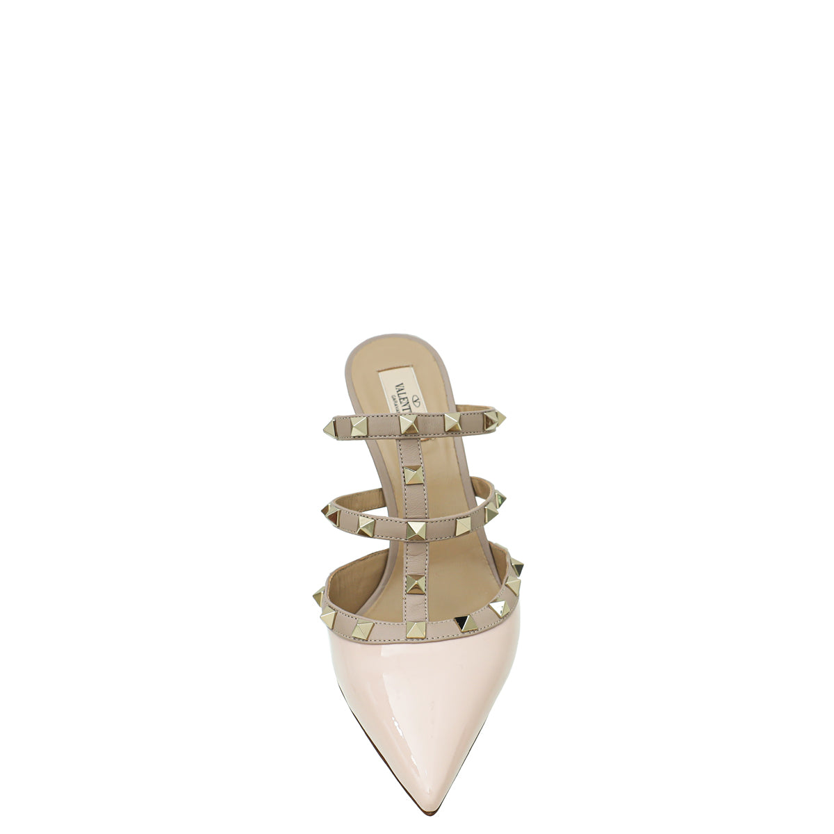 Valentino Pale Pink Rockstud Mules 40-Valentino-THE CLOSET