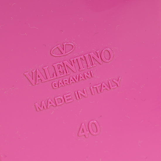 Valentino Bright Pink Summer Rockstud Sandals 40