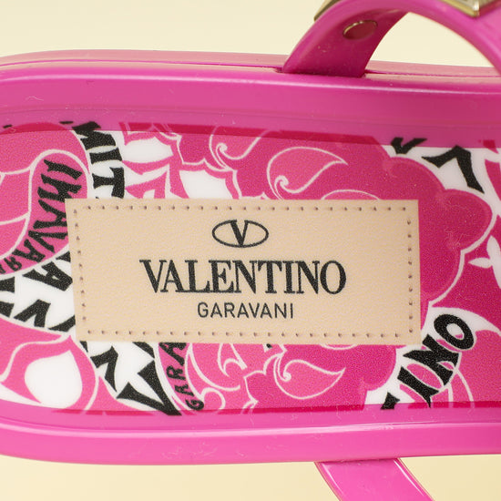 Valentino Bright Pink Summer Rockstud Sandals 40