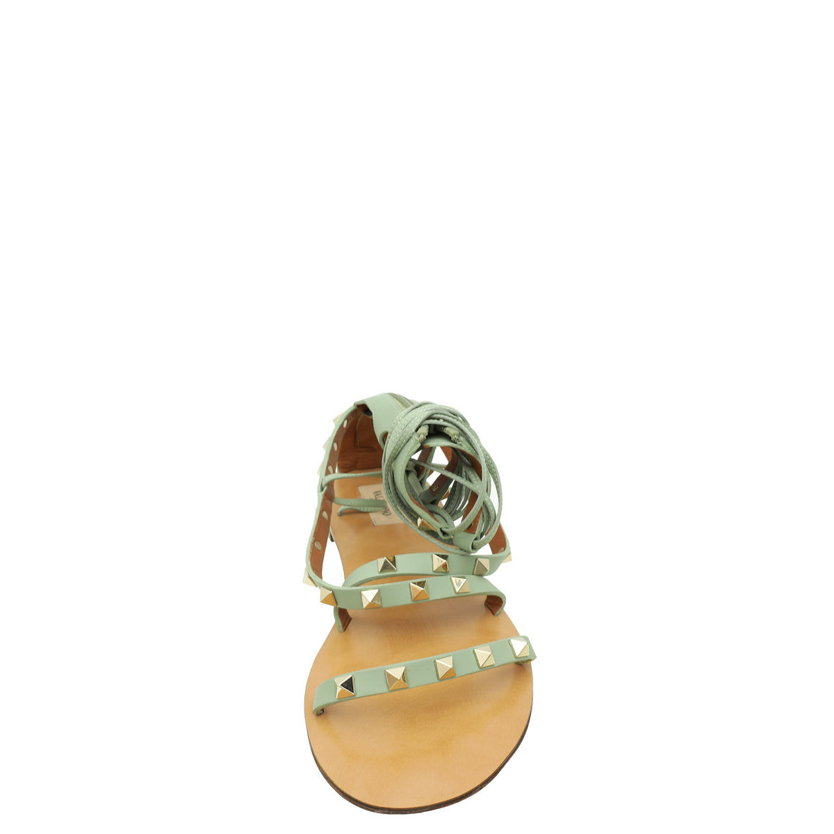 Valentino Mint Green Rockstud Gladiator Sandals 40