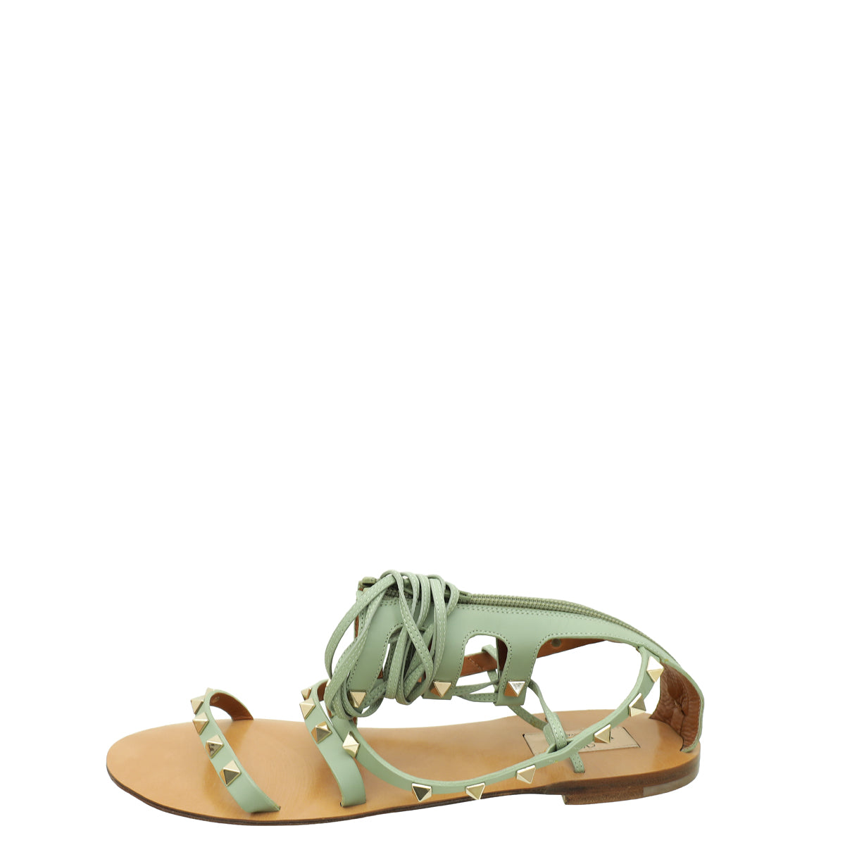 Valentino Mint Green Rockstud Gladiator Sandals 40