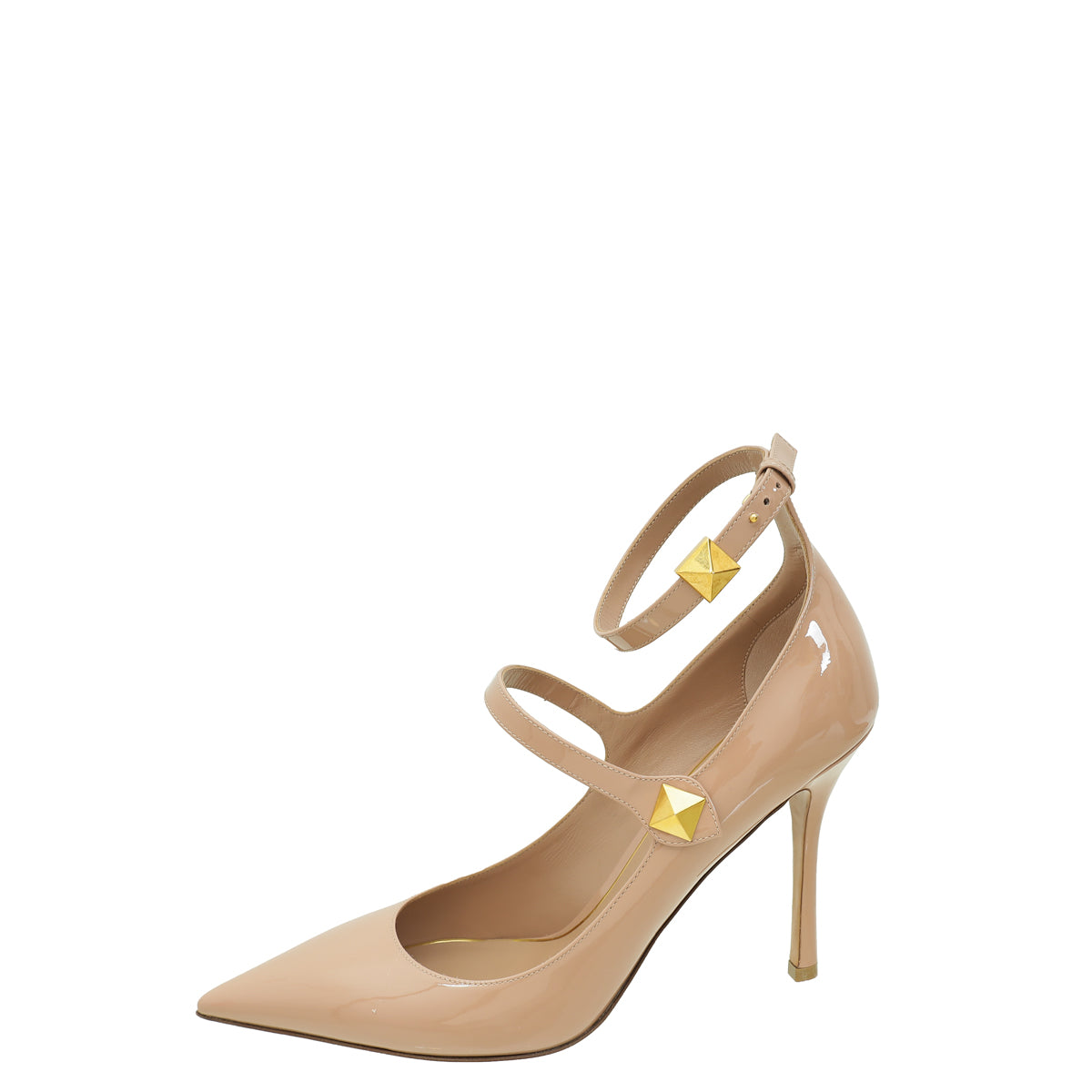 Valentino Rose Cannelle Tiptoe Ankle Strap 100mm Pumps 41