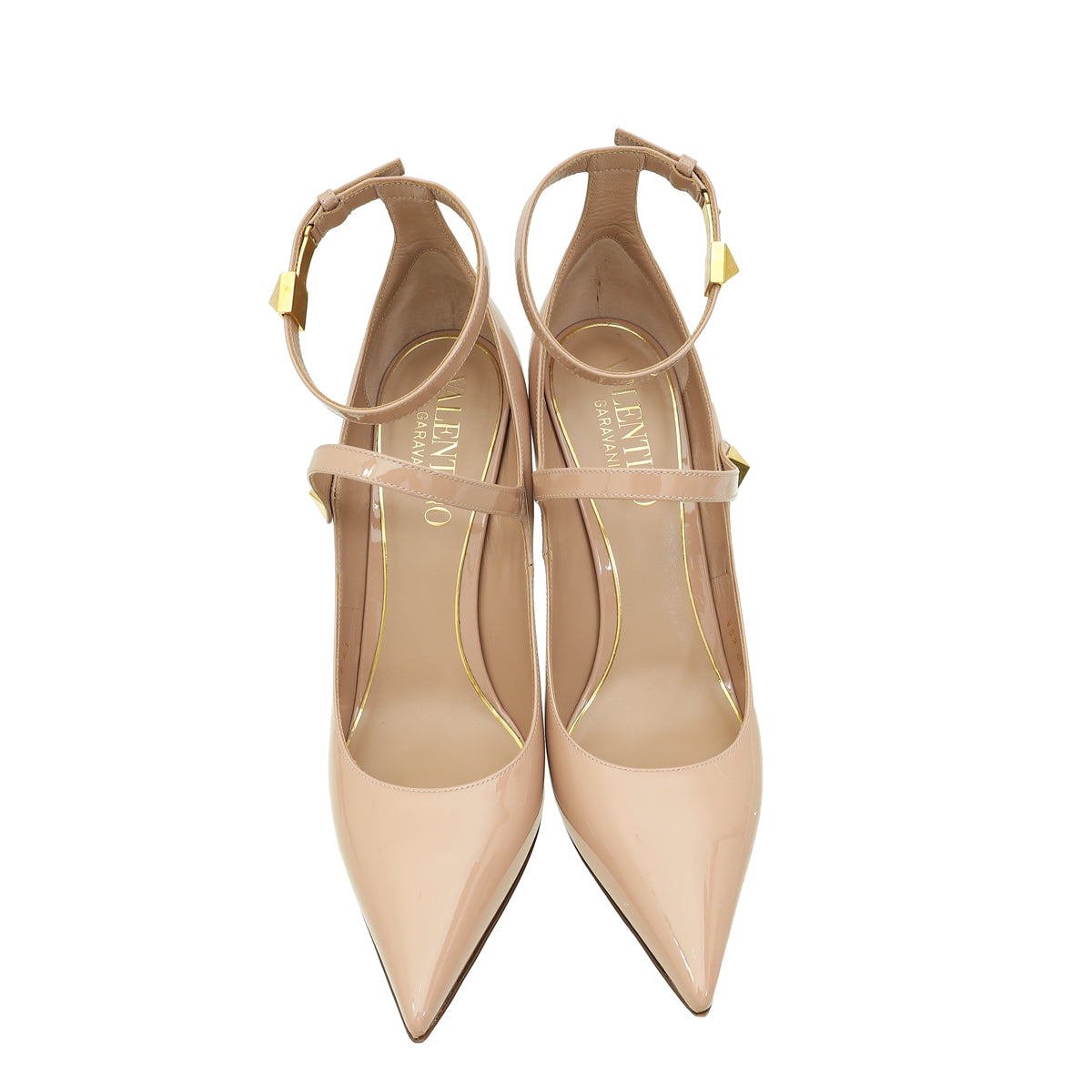 Valentino Rose Cannelle Tiptoe Ankle Strap 100mm Pumps 41