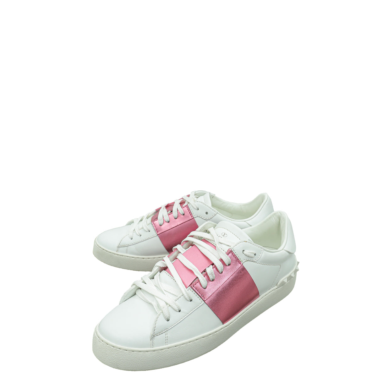 Valentino Bicolor Rockstud Open Sneaker 41