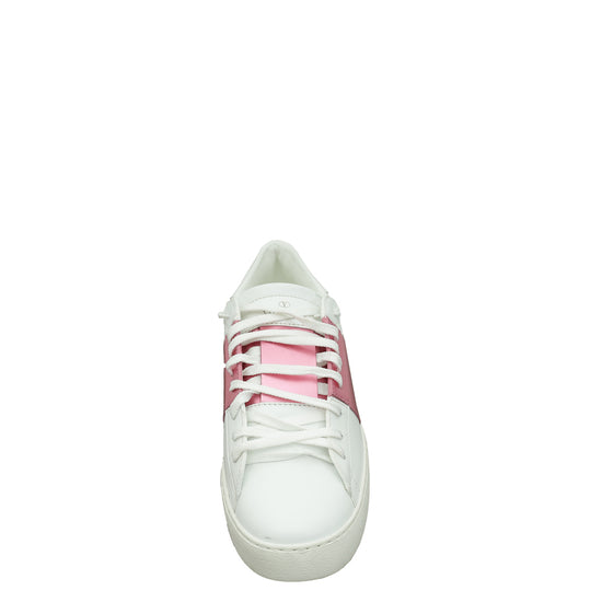 Valentino Bicolor Rockstud Open Sneaker 41