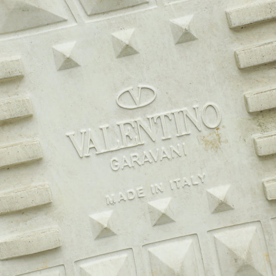Valentino Bicolor Rockstud Open Stripe Sneaker 42