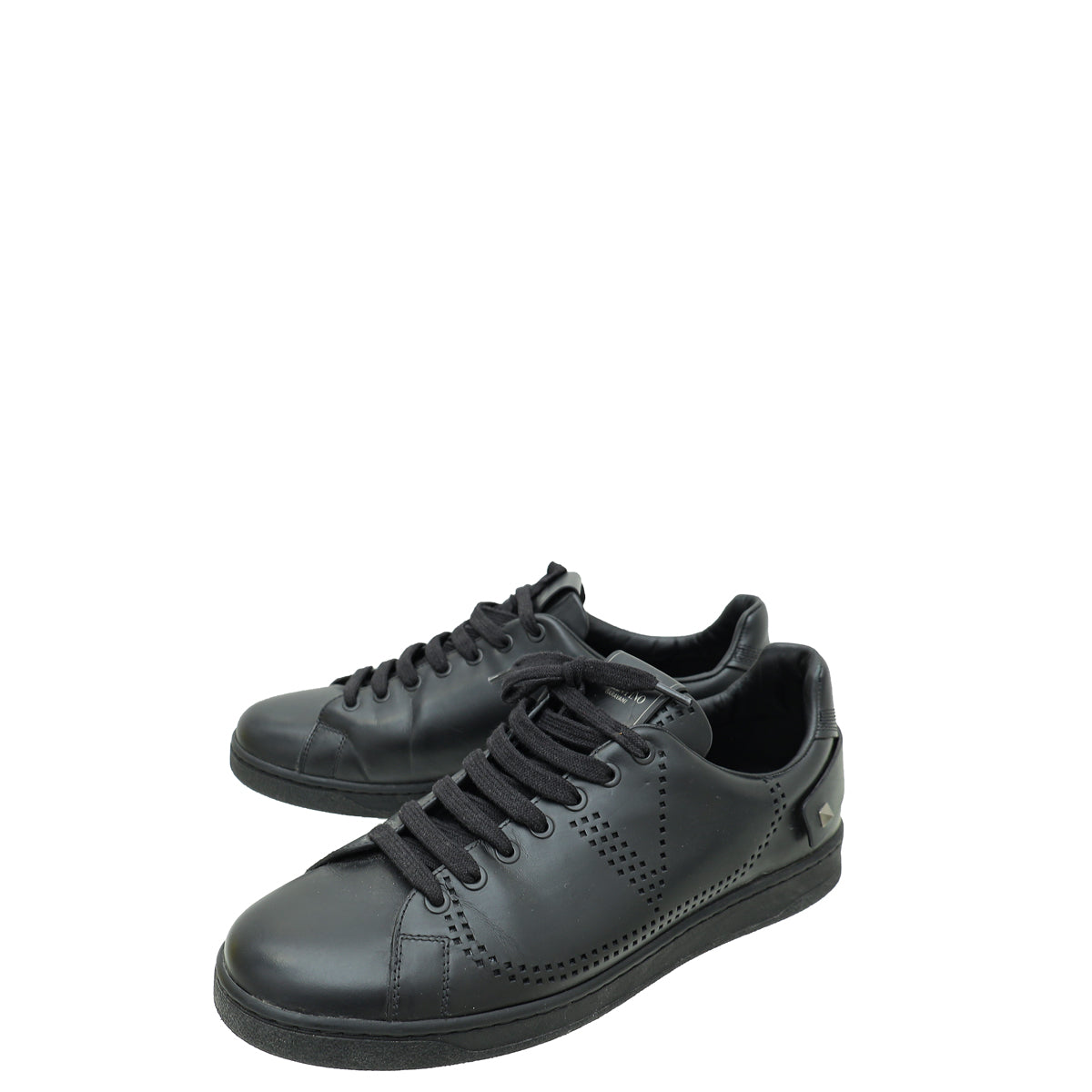 Valentino Black Rockstud Backnet Sneaker 42-Valentino-THE CLOSET