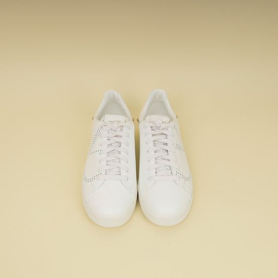 Valentino White VLOGO Backnet Sneakers 42-Valentino-THE CLOSET