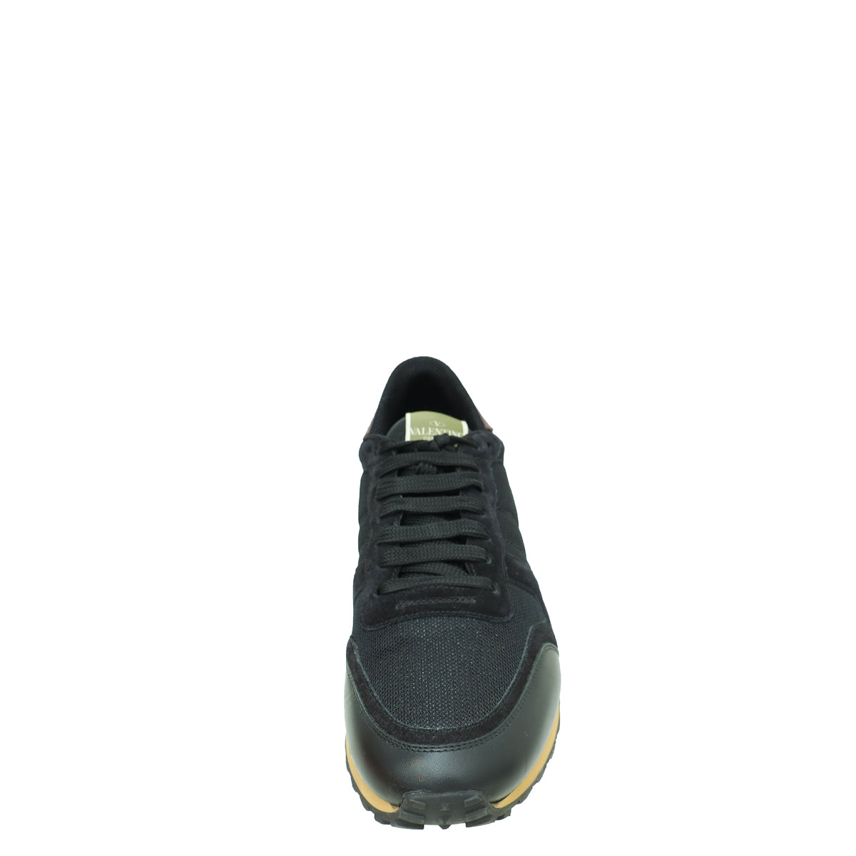Valentino Black Mesh Suede Rockstud Sneaker 43-Valentino-THE CLOSET
