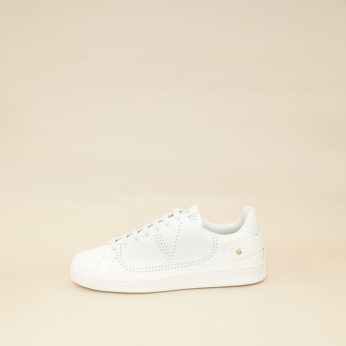 Valentino White Rockstud Backnet Sneaker 43-Valentino-THE CLOSET