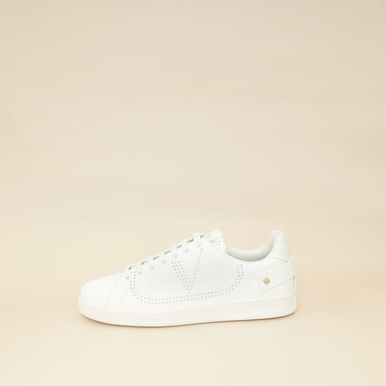 Valentino White Rockstud Backnet Sneaker 43-Valentino-THE CLOSET