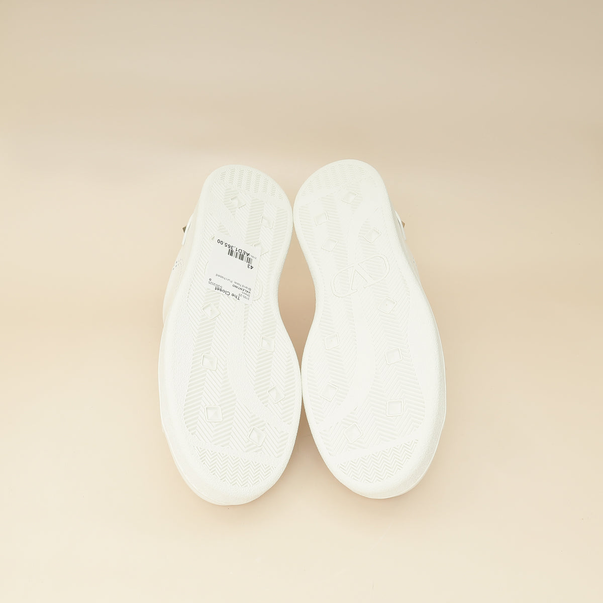 Valentino White Rockstud Backnet Sneaker 43-Valentino-THE CLOSET