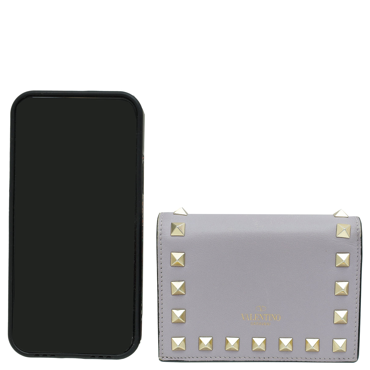 Valentino Light Lavander Small Rockstud Wallet-Valentino-THE CLOSET