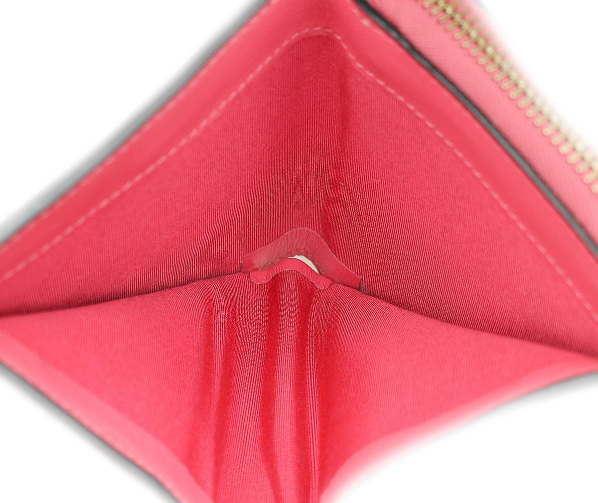 Valentino Pink Spike Rockstud Compact Zip Wallet