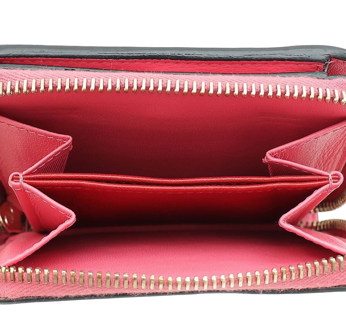 Valentino Pink Spike Rockstud Compact Zip Wallet