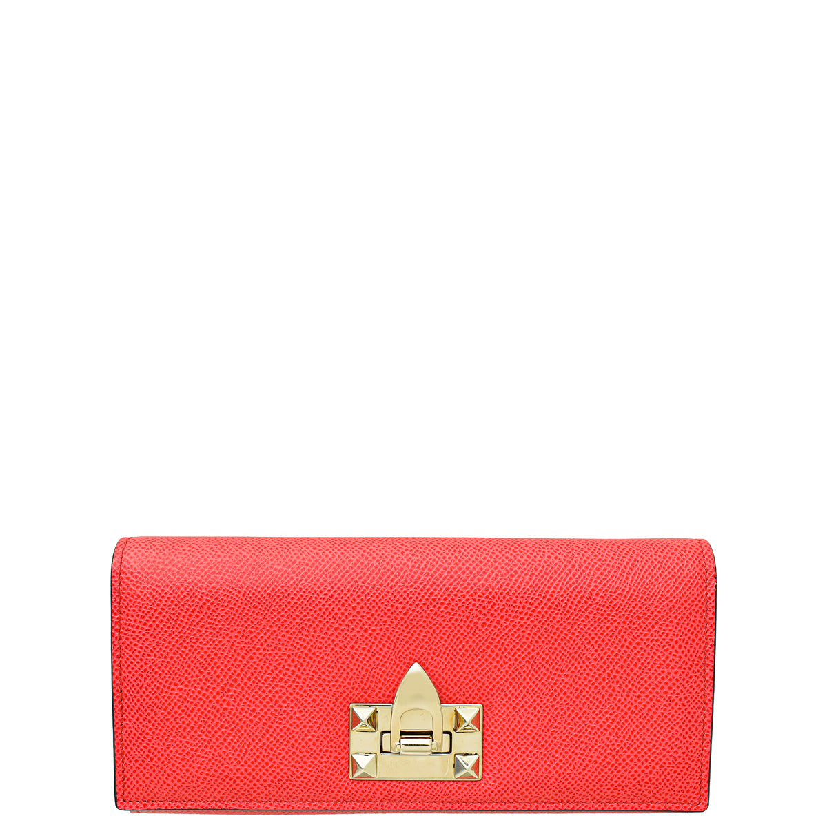 Valentino Red Rockstud Long Continental Wallet-Valentino-THE CLOSET